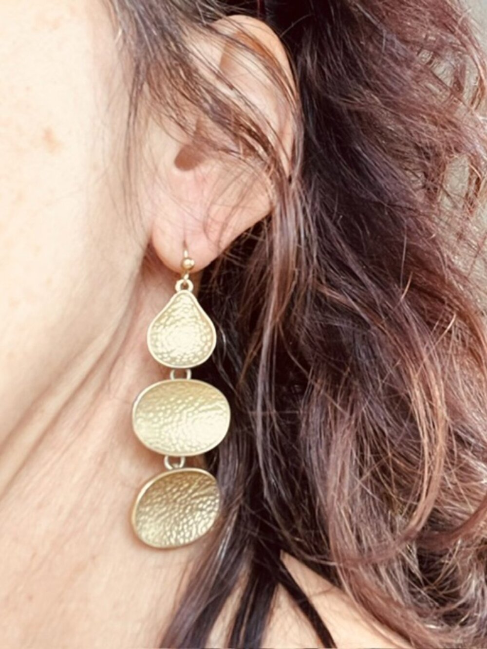 Gold drop earrings